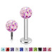 Piercing do brady labreta s krystaly Crystals from  SWAROVSKI®1,2 x 6 mm