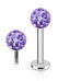 Piercing do brady labreta s krystaly Crystals from  SWAROVSKI®1,2 x 6 mm