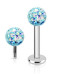 Piercing do brady labreta s krystaly Crystals from SWAROVSKI® 1,2 x 8 mm