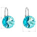 Stříbrné náušnice s krystaly Crystals from Swarovski® Light Turquoise