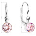 Stříbrné náušnice s krystaly Crystals from Swarovski® Light Rose