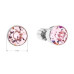 Stříbrné náušnice s krystaly Crystals from Swarovski® Light Rose