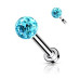 Piercing do brady / cartilage s kamínky 1,2 x 8 mm