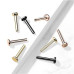 Zlacená náhradní labreta vnitřní závit 1,2 mm