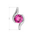 Stříbrný přívěsek se Swarovski krystalem,  Fuchsia