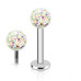 Piercing do brady labreta s krystaly Crystals from  SWAROVSKI®1,2 x 6 mm