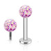 Piercing do brady labreta s krystaly Crystals from  SWAROVSKI®1,2 x 6 mm